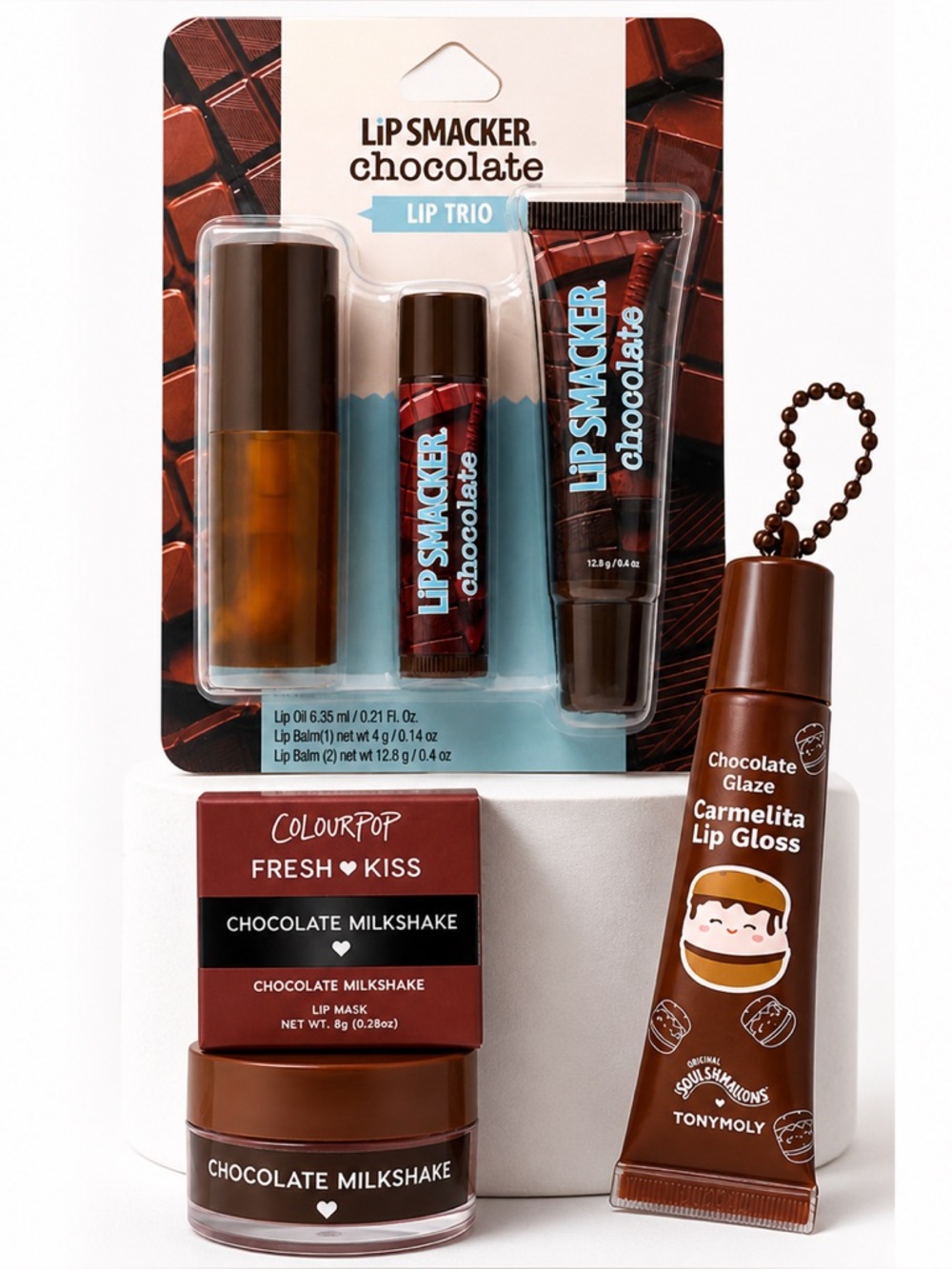 Chocolate Beauty Bundle – Lip Smacker, ColourPop & Squishmallows Lip Gloss - Picture 2 of 4